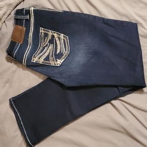 Maurice jeans, size 3/4, dark blue